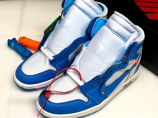 Rep TBK Jordan Powder UNC Blue Off-White AQ0818-148 Air 1 0727